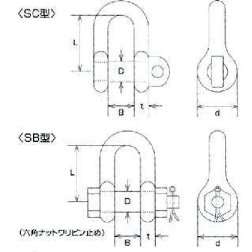 水本　ステンレス　ＪＩＳ型シャックル　ＳＣ型　呼び１４ｍｍ　SC-14　1 個