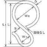 水本　Ｓフック　ステンレス　パイプＳカン　全長５０ｍｍ　使用荷重：０．０３ｋＮ　SG-18　1 個