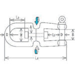 미즈모토 스테인리스 싱글 걸쇠 전장 115mm 나사 직경 W3/8 SS-10 1개