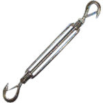 미즈모토 스테인리스 프레임식 턴버클 분리 방지 부착(훅 &amp; 훅) 비틀림 지름 4분