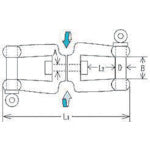 Mizumoto Stainless Steel Double Shackle, Total Length 64mm, WS-6, 1 pc