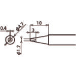 굿 교환 코티처(RX-8시리즈) 흙손 선폭 1.2mm RX-80HRT-1.2D 1개