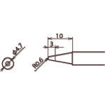굿 교환 코티처(RX-8 시리즈) 흙손 선폭 R0.6mm RX-80HRT-2B 1개
