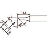 굿 교환 코티처(RX-8 시리즈) 흙손 지름 φ2mm RX-80HRT-2CD 1개