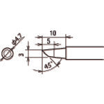 GUT Replacement Soldering Tip (RX-8 Series) Tip Width 3mm RX-80HRT-3BC 1 pc