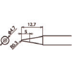 GUT Replacement Soldering Tip (RX-8 Series) Soldering Tip Width R0.3mm RX-80HRT-LB 1 pc