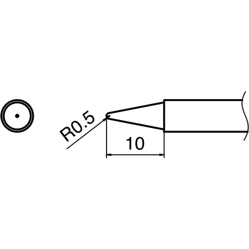 白光　こて先　０．５Ｂ型　T13-B2　1 個