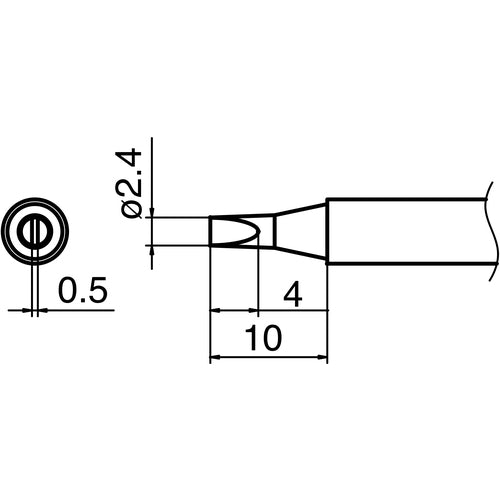 白光　こて先　２．４Ｄ型　T13-D24　1 個