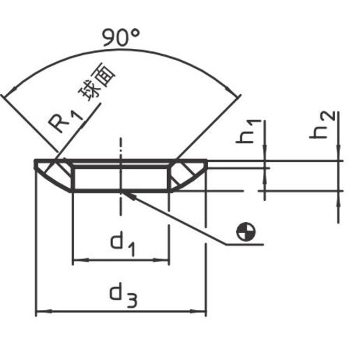 HALDER Spherical Washer Hardened Steel Suitable for Bolt M14 23050.0014 1 piece