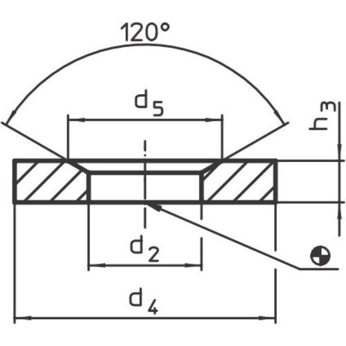 HALDER Conical seat Hardened steel Suitable bolt M42 23050.0142 1 piece