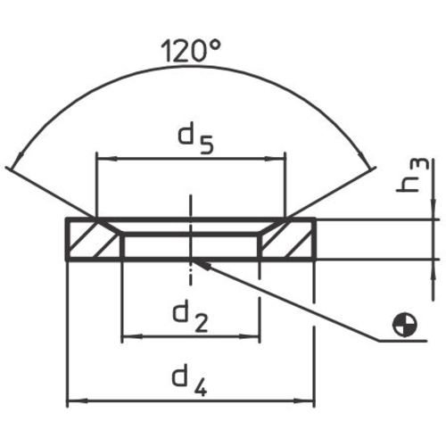 ＨＡＬＤＥＲ　円錐シート　焼入れ鋼　適合ボルトＭ２４　23050.0224　1 個