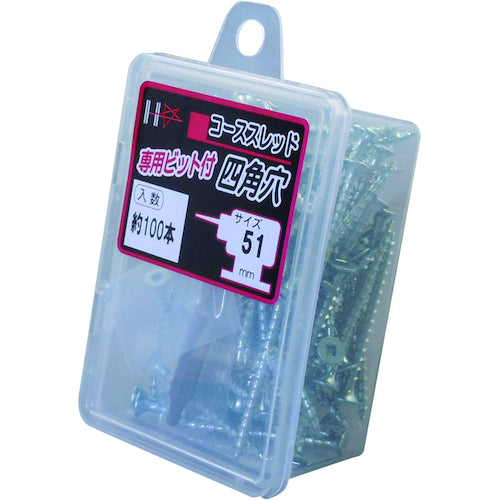 ＤＡＩＤОＨＡＮＴ　ＨＣ　四角穴コース　＃２ビット付　５１（約１００本）　10176656　1 PK