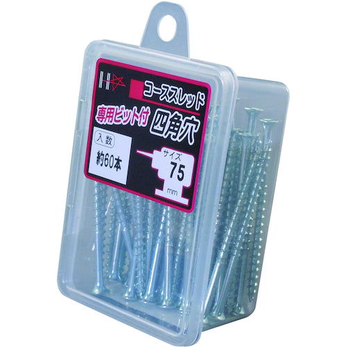 DAIDOHANT HC 사각형 구멍 코스 #2비트 부착 75(약 60개) 10176659 1 PK