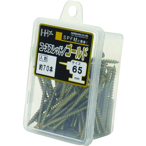 DAIDOHANT HC 컬러 코스 스레드 65 골드 (약 70 개) 10176718 1 PK