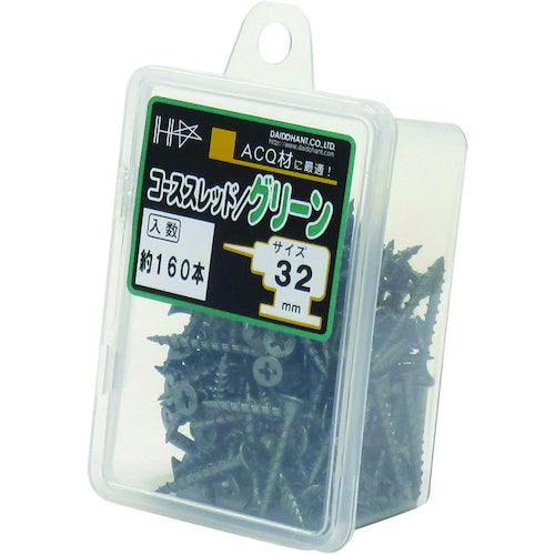 DAIDOHANT HC 컬러 코스 스레드 32 그린 (약 160 개) 10176721 1 PK