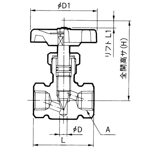 Ｆｕｊｉｋｉｎ　黄銅製ニードルバルブ３／８Ｂ　DH-12C-R　1 個