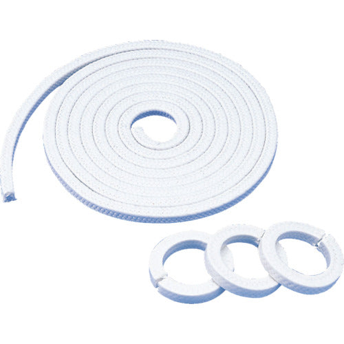 VALQUA Gland packing, all-purpose for chemical fluids, for high-speed rotating shafts, 3 x 3, 7202W-030030, 1 roll