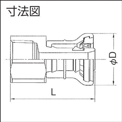 クボタケミックス　Ｊワンクイック２ＪＯＱ２−Ｆめねじ付ソケット１０　JOQ2-F 10　1 個