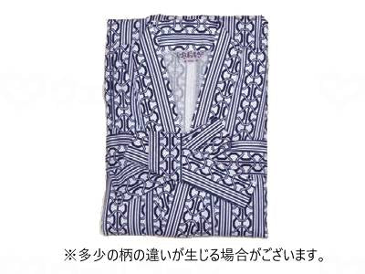 Wellfun Osewasan Gauze Nightgown for Men, Geometric Pattern, S
