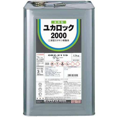 ロック　ユカロック＃２０００　モスグリーン　１２ＫＧ　082-2221-01　1 缶