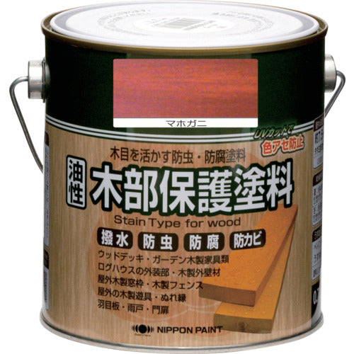 ニッぺ　油性木部保護塗料　０．７Ｌ　マホガニ　ＨＹＭ００５−　０．７　4976124519840　1 缶