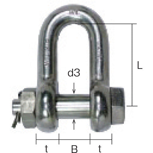 ＴＡＩＹＯ　ＳＵＳ　ＴＡＩＹＯシャックル　ＳＢ−８（１００００２８）　SUSSB-8　1 個