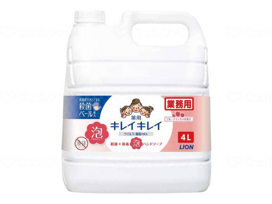 ライオンハイジーンｷﾚｲｷﾚｲ薬用泡ﾊﾝﾄﾞｿｰﾌﾟ　ﾌﾙｰﾂﾐｯｸｽ 本 4L