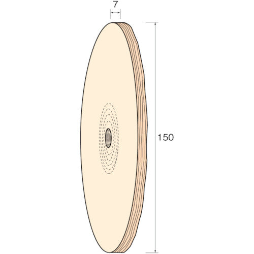 Ｍｉｎｉｍｏ　綿バフホイールφ１５０　（２枚入）　NA6555　1 PK