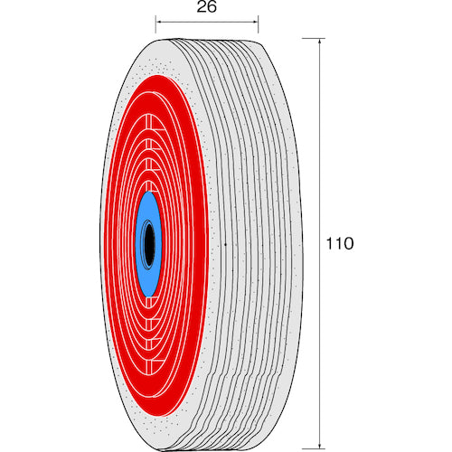 Minimo Ring Buff Wheel Felt φ110 NA6702 1 piece
