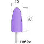 Ｍｉｎｉｍｏ　研磨用ゴム砥石　ＷＡ　ハード＃２２０　φ１０　（１０本入）　DB1423　1 袋