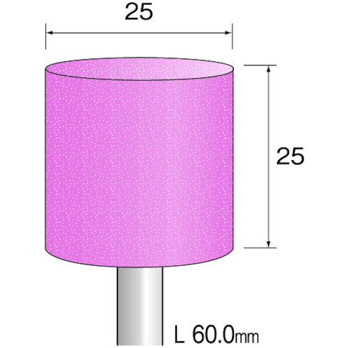 Ｍｉｎｉｍｏ　研磨用ゴム砥石　ＷＡ　ハード＃１２０　φ２５　（５本入）　DB4231　1 袋