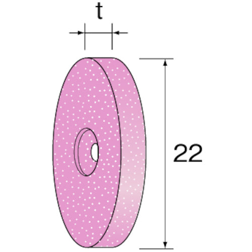 Ｍｉｎｉｍｏ　ＰＡ砥石ホイール　＃１２０　（１０個入）　外径２２ｍｍ　幅３．０ｍｍ　NA1532　1 PK
