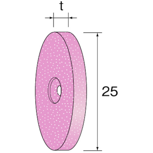 Ｍｉｎｉｍｏ　ＰＡ砥石ホイール　＃１２０　（１０個入）　外径２５ｍｍ　幅４．８ｍｍ　NA1543　1 PK