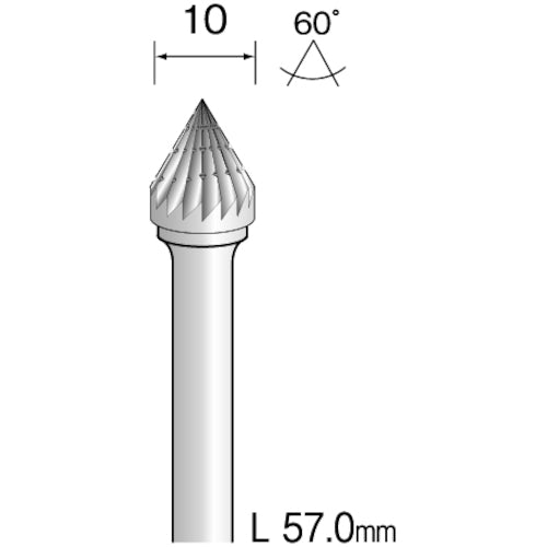Minimo Carbide Cutter Straight Tip Breaker Cut Φ10 BC4232 1 piece