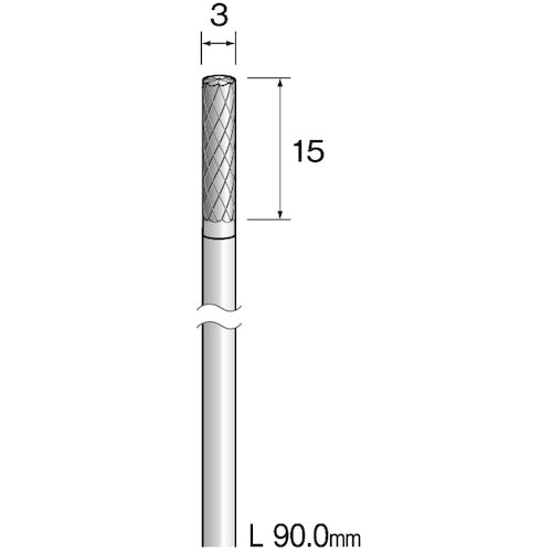 Minimo 롱 샤프트 초경 커터 크로스 컷 Φ3 BC6012 1 개