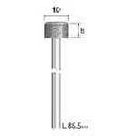 Ｍｉｎｉｍｏ　ロングシャフト電着ダイヤモンドバー　粒度＃１００　刃径Φ１０　AD2535　1 本