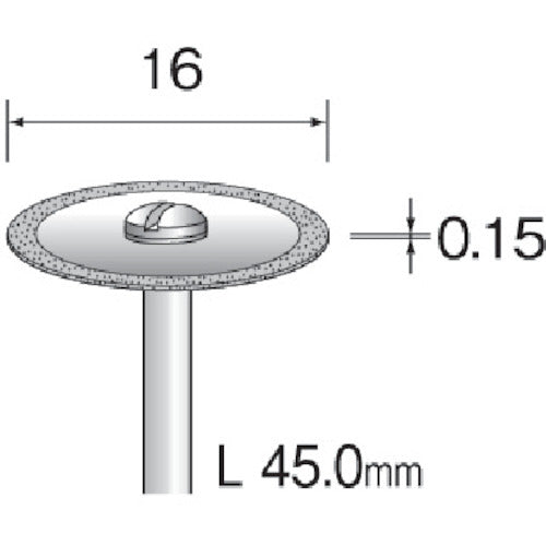 Minimo Electroplated Diamond Cutting Disc Φ16 MC1211 1 piece