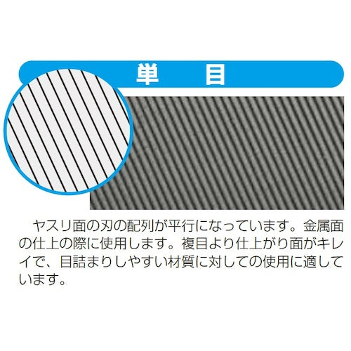 ツボサン　アルミ用ヤスリ　平　１５０ｍｍ　グリップ付　ＢＰ入り　AU-1　1 本