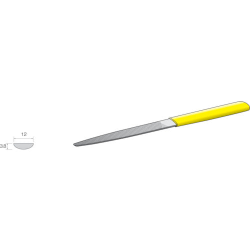 Minimo Sharp Cut File, Fine, Semi-Round, RD5102, 1 Piece