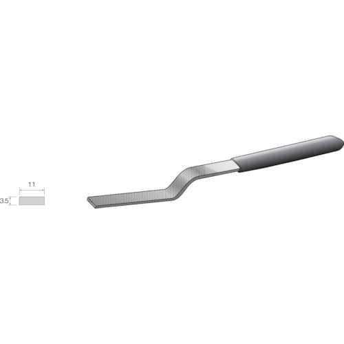 Minimo Iron File, Crank Type, Fine, Flat, RD5201, 1 Piece
