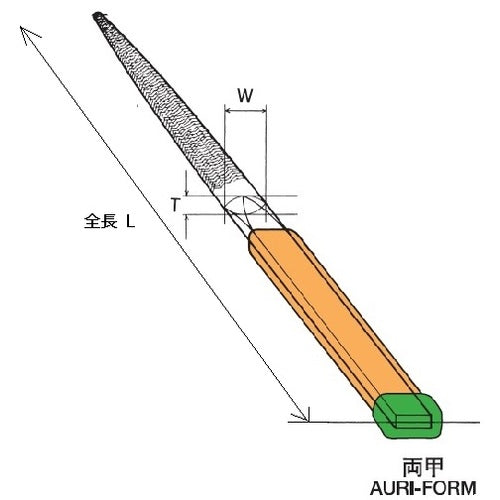 Tsubosan File Set 12-piece Set, Double-sided, Medium-grained RK012-02 1 S