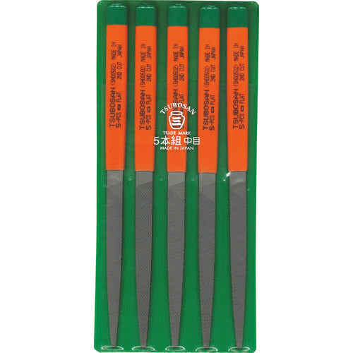 TSUBOSAN File Set of 5, Fine Tapered, Medium Grit, SH005-02 1 S