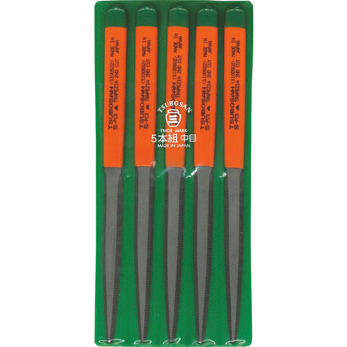 Tsubosan File Set of 5, Shinogi, Medium Grit, SI005-02 1 S