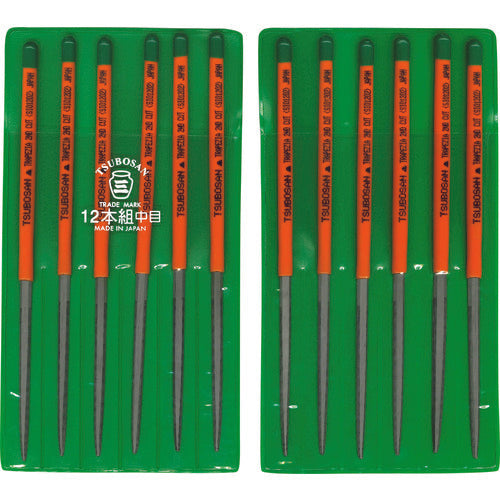 TSUBOSAN File Set 12-piece Set Shinogi Medium Grit SI012-02 1 S