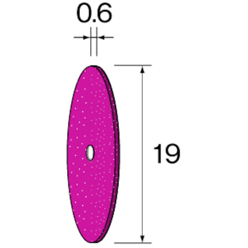 Ｍｉｎｉｍｏ　ファイバーストーンホイール　＃１０００　φ１９Ｘ０．６　（２個入）　NA2014　1 PK