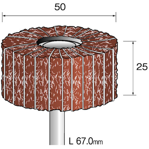 Minimo Cushion Sander with Sandpaper Radial #180 Φ50 EA5411 1 piece