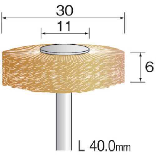 Minimo Hair Brush Wheel Packing Hard φ30 (3 pieces) FC1252 1 bag