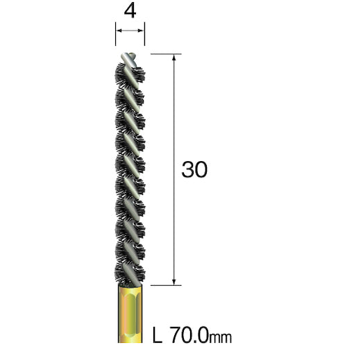 Minimo Spiral Hole Brush Abrasive Nylon #500 Φ4 FD2157 1 piece