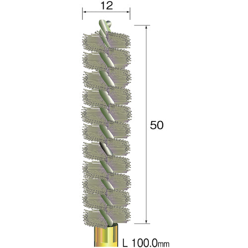 Minimo Spiral Hole Brush Abrasive Nylon #320 Φ12 FD2165 1 piece