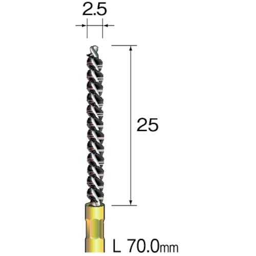 Minimo 나선형 홀 브러쉬 황동 Φ2.5 FD2204 1 개